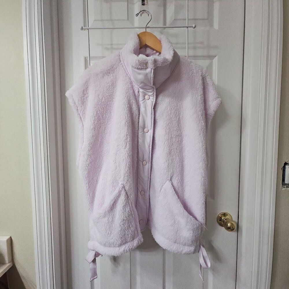 Absolutely Fit Outdoor Collection Sherpa Fleece Vest Purple XL